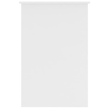 Compact White Desk 100x50x76 cm | Engineered Wood Furniture