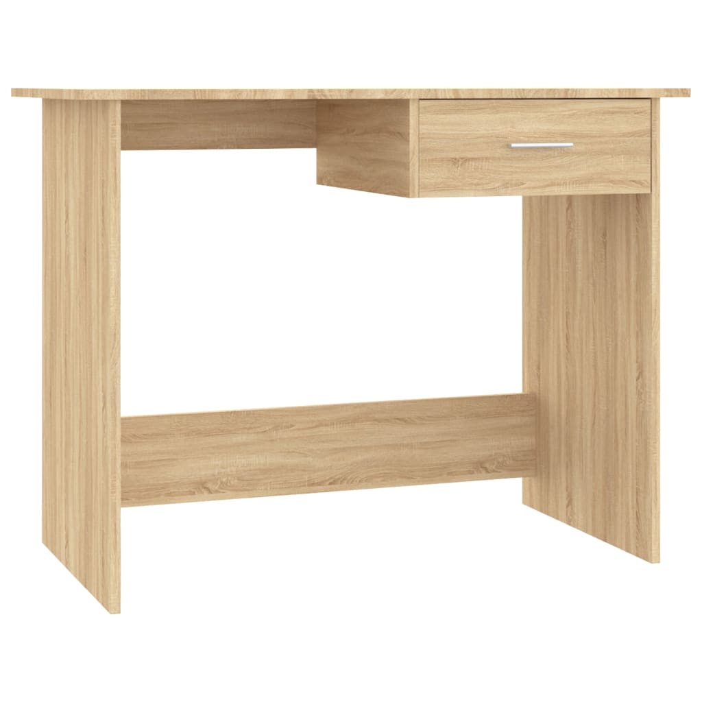 Elegant Sonoma Oak Desk 100x50x76cm - Durable Engineered Wood
