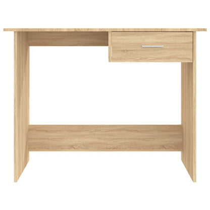 Elegant Sonoma Oak Desk 100x50x76cm - Durable Engineered Wood