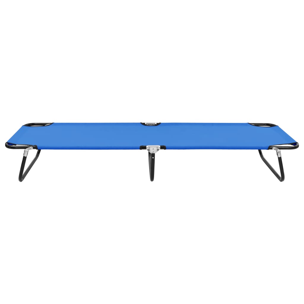 Blue Steel Folding Sun Lounger - Durable & Stylish Outdoor Comfort