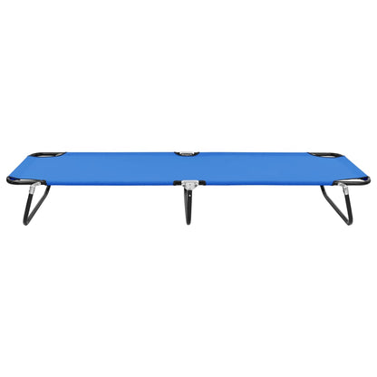 Blue Steel Folding Sun Lounger - Durable & Stylish Outdoor Comfort