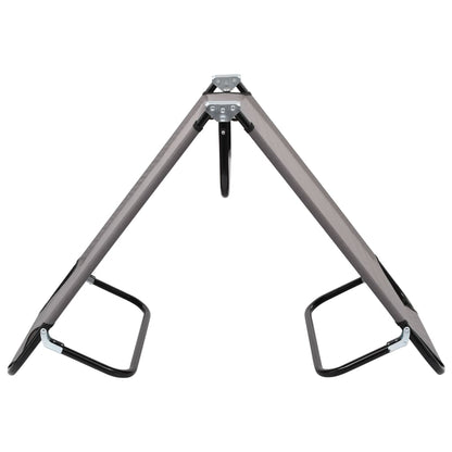 Comfy Grey Steel Folding Sun Lounger - Portable & Stylish