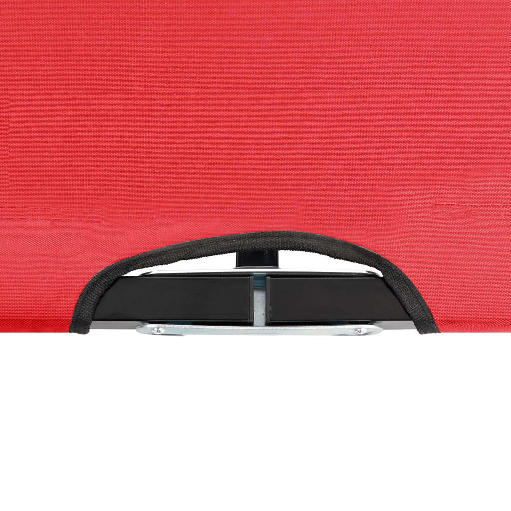 Dual Red Steel Folding Sun Lounger for Two - Stylish & Durable