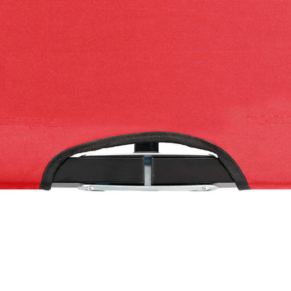 Dual Red Steel Folding Sun Lounger for Two - Stylish & Durable