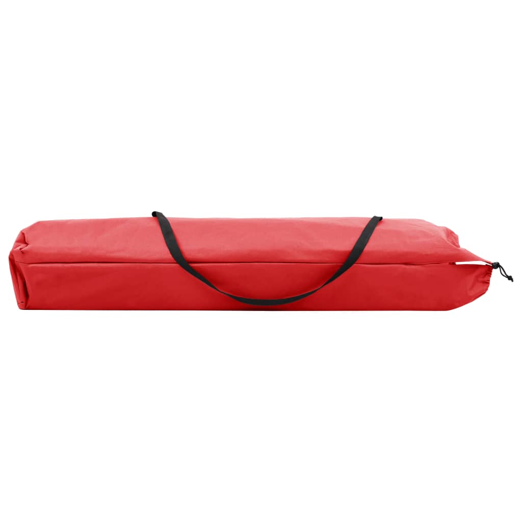 Dual Red Steel Folding Sun Lounger for Two - Stylish & Durable