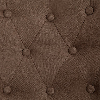 French Chairs 2 pcs Brown Fabric
