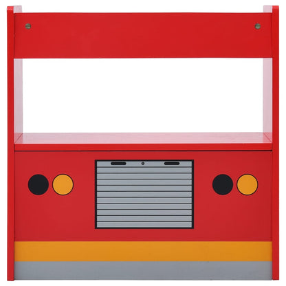 Fire Truck Design 3-Piece Kids Wood Table & Chair Set