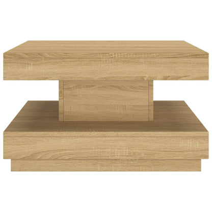 Coffee Table Light Brown 60x60x35 cm MDF
