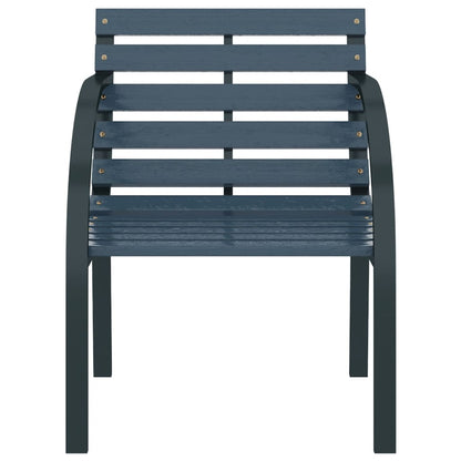 Elegant Grey Wood Garden Chairs - 2 Piece Outdoor Seating Set