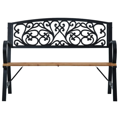 Elegant 120cm Wood Garden Bench - Natural Finish Outdoor Seating