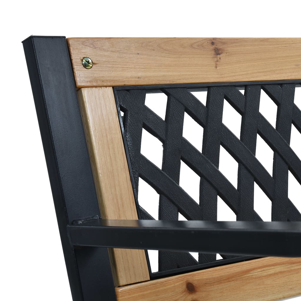 Elegant 120 cm Wooden Garden Bench - Natural Finish
