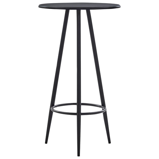 Sleek Black MDF Bar Table - 60x107.5 cm Modern Design