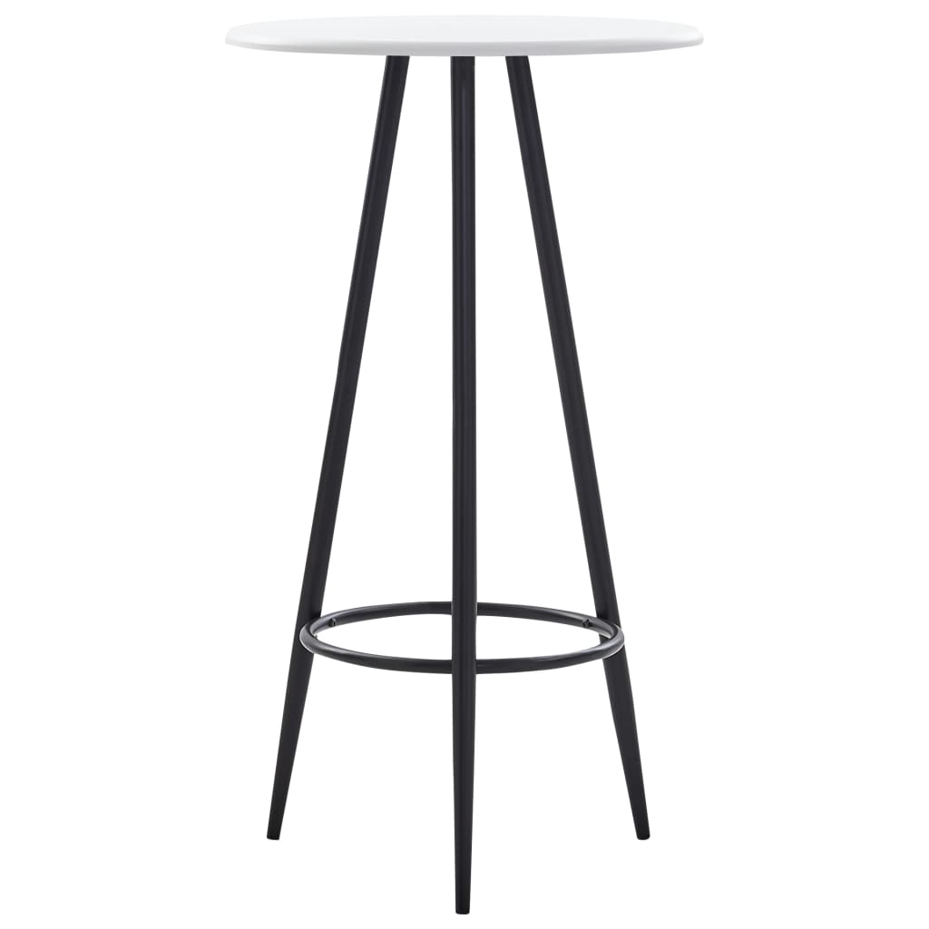 Sleek White Bar Table 60x107.5 cm MDF - Modern & Stylish Design