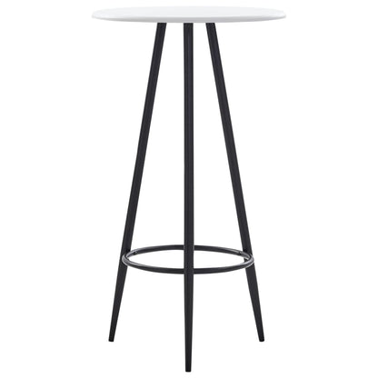 Sleek White Bar Table 60x107.5 cm MDF - Modern & Stylish Design