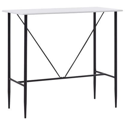 Stylish White Bar Table 120x60x110 cm MDF - Modern & Durable