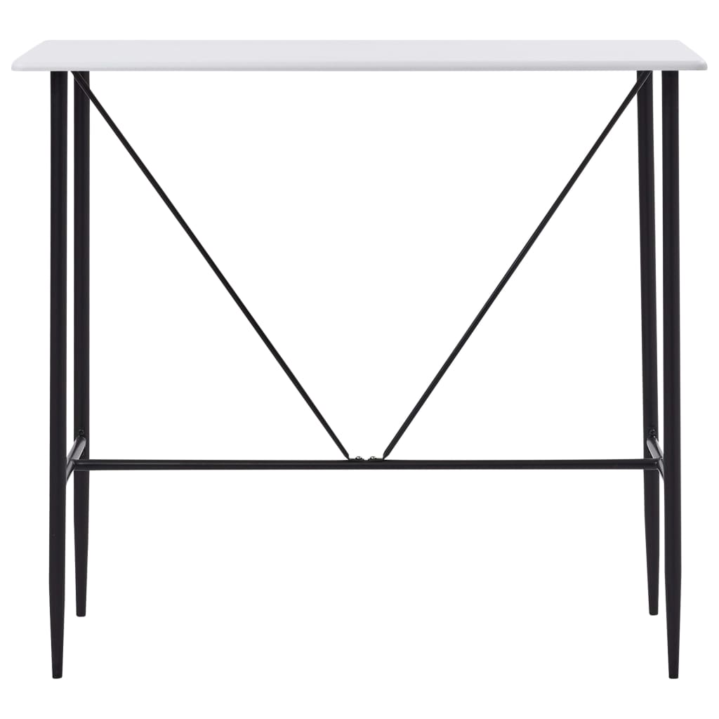 Stylish White Bar Table 120x60x110 cm MDF - Modern & Durable