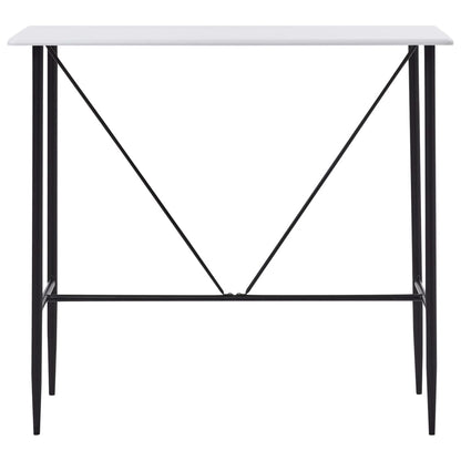 Stylish White Bar Table 120x60x110 cm MDF - Modern & Durable