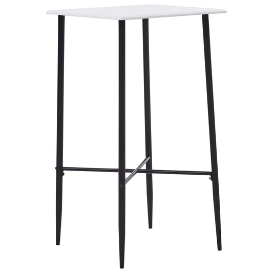 Sleek White MDF Bar Table 60x60x111 cm - Modern & Durable