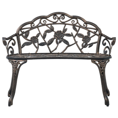 Elegant 100cm Bistro Bench in Bronze Cast Aluminium