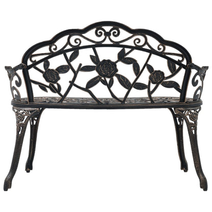 Elegant 100cm Bistro Bench in Bronze Cast Aluminium