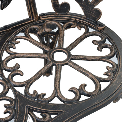 Elegant 100cm Bistro Bench in Bronze Cast Aluminium