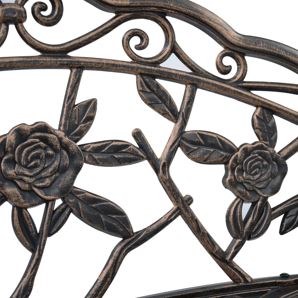Elegant 100cm Bistro Bench in Bronze Cast Aluminium