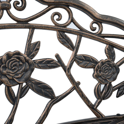Elegant 100cm Bistro Bench in Bronze Cast Aluminium