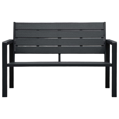 HDPE Black Wood Look Garden Bench 120cm - Stylish & Durable