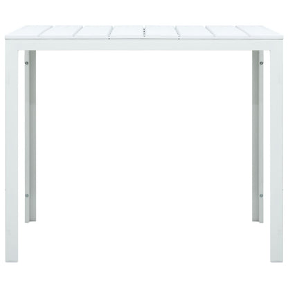 Coffee Table White 78x78x74 cm HDPE Wood Look