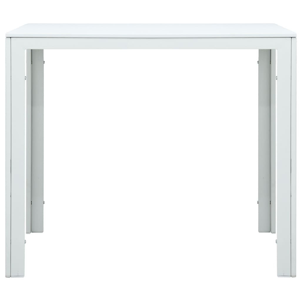 Coffee Table White 78x78x74 cm HDPE Wood Look