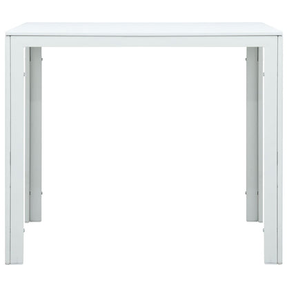Coffee Table White 78x78x74 cm HDPE Wood Look