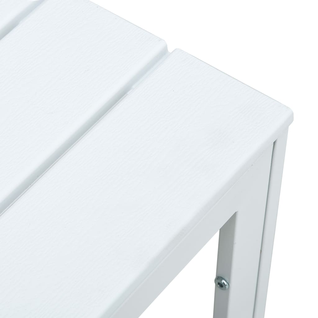 Coffee Table White 78x78x74 cm HDPE Wood Look