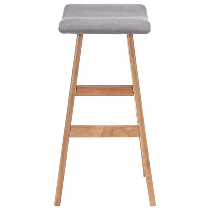 Light Grey Fabric Bar Stool - Stylish & Comfortable Seating