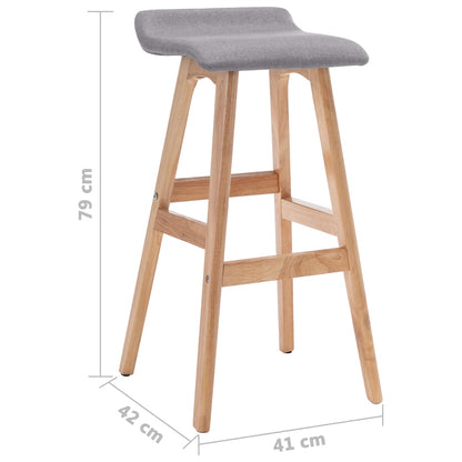 Light Grey Fabric Bar Stool - Stylish & Comfortable Seating