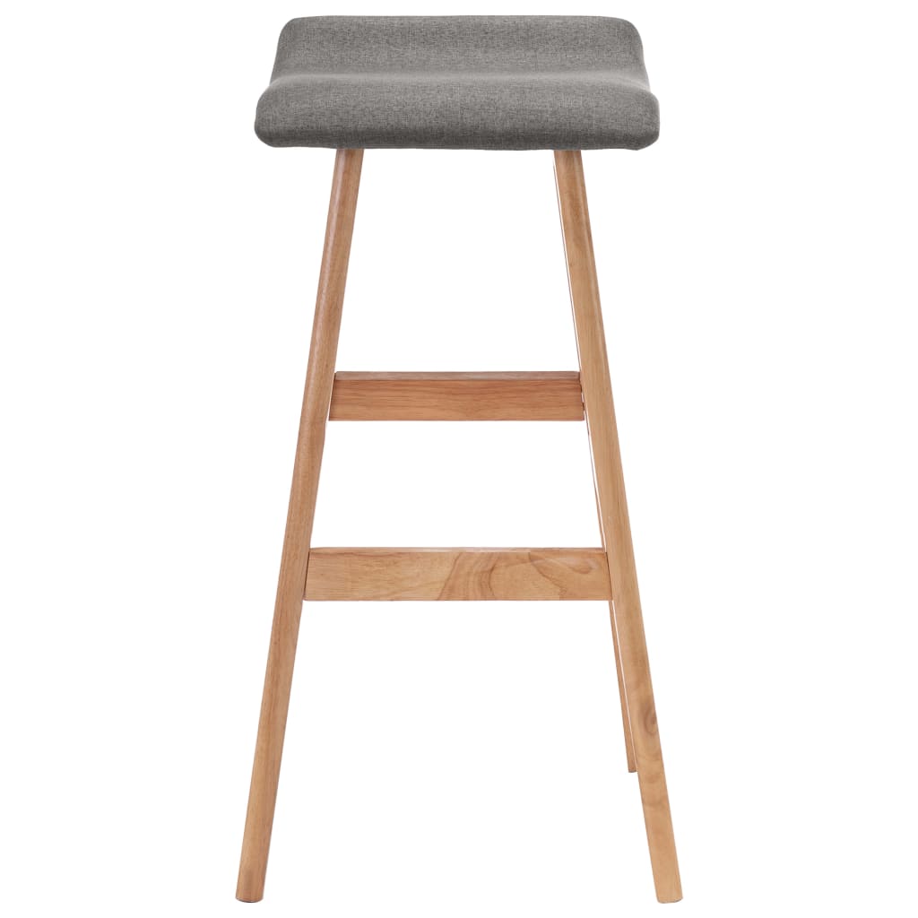 Stylish Dark Grey Fabric Bar Stools - Set of 2