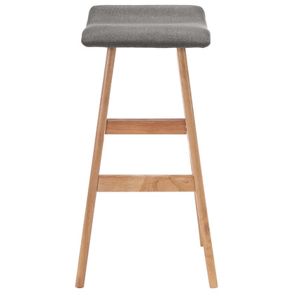 Stylish Dark Grey Fabric Bar Stools - Set of 2