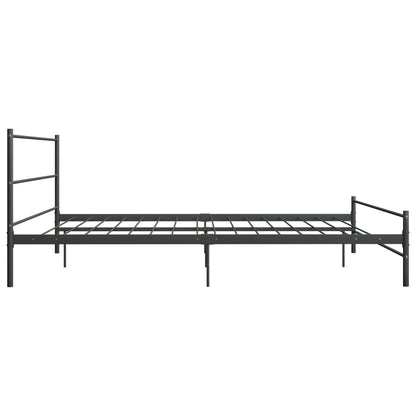 vidaXL Super King Grey Metal Bed Frame 180x200 cm - No Mattress