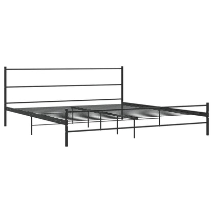 vidaXL Black Metal Super King Bed Frame 180x200cm - No Mattress