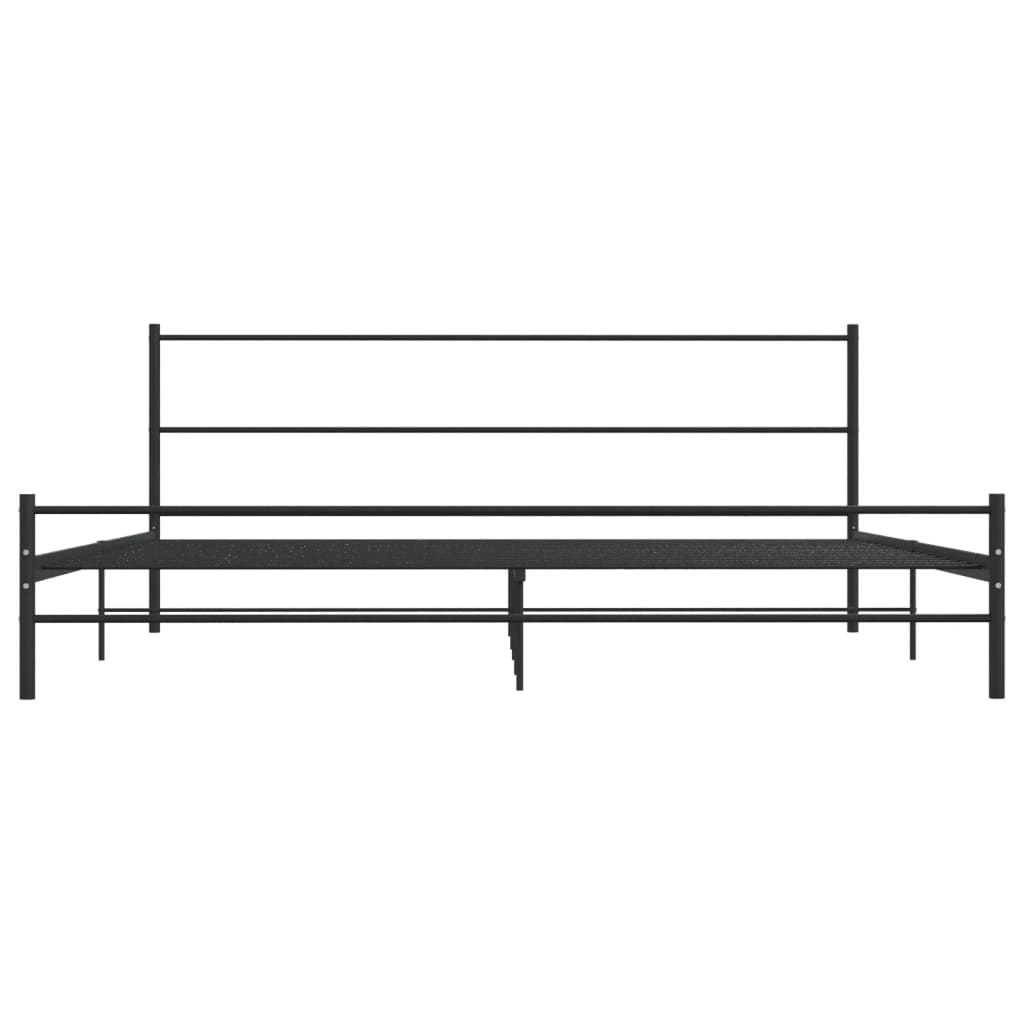 vidaXL Black Metal Super King Bed Frame 180x200cm - No Mattress