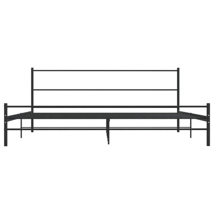 vidaXL Black Metal Super King Bed Frame 180x200cm - No Mattress