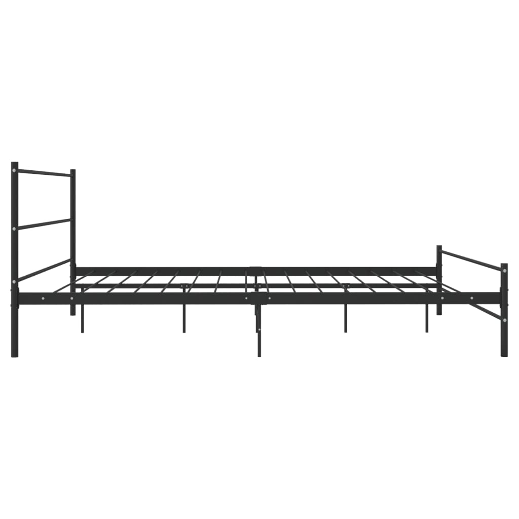 vidaXL Black Metal Super King Bed Frame 180x200cm - No Mattress