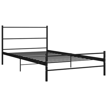 Black Metal Bed Frame 100x200 cm by vidaXL - No Mattress Included