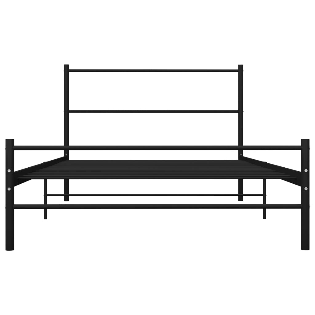 Black Metal Bed Frame 100x200 cm by vidaXL - No Mattress Included