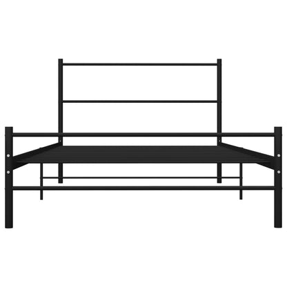 Black Metal Bed Frame 100x200 cm by vidaXL - No Mattress Included