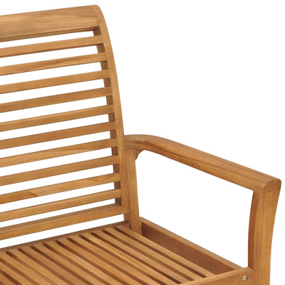 Solid Teak Wood Garden Bench - 112 cm, Durable & Stylish Seating