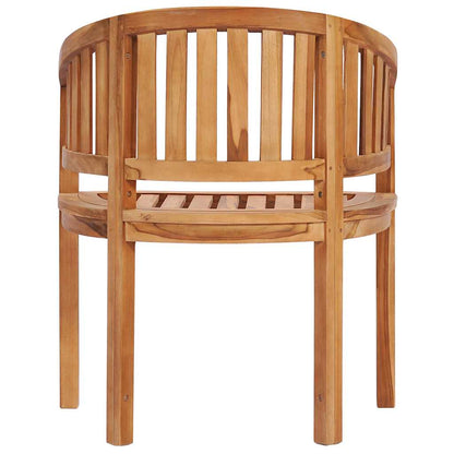Solid Teak Wood Banana Chairs Set of 2 - Durable & Stylish