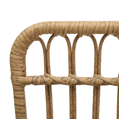 Light Brown Poly Rattan Garden Chair - Stylish & Durable Seating