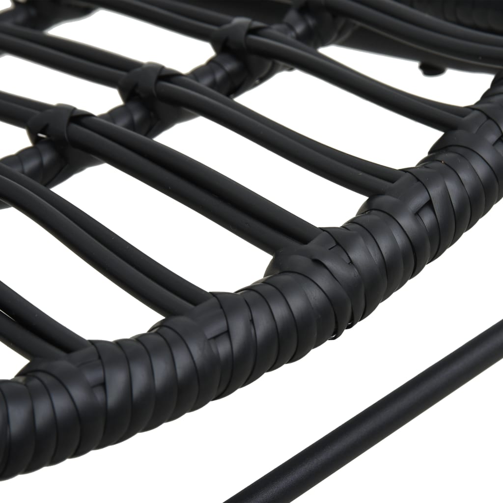 Elegant Black Poly Rattan Garden Chair - Stylish Outdoor Seating