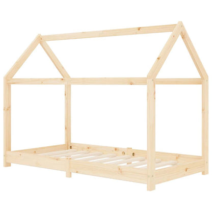 Kids Solid Pine Wood Bed Frame 70x140 cm - Durable & Stylish