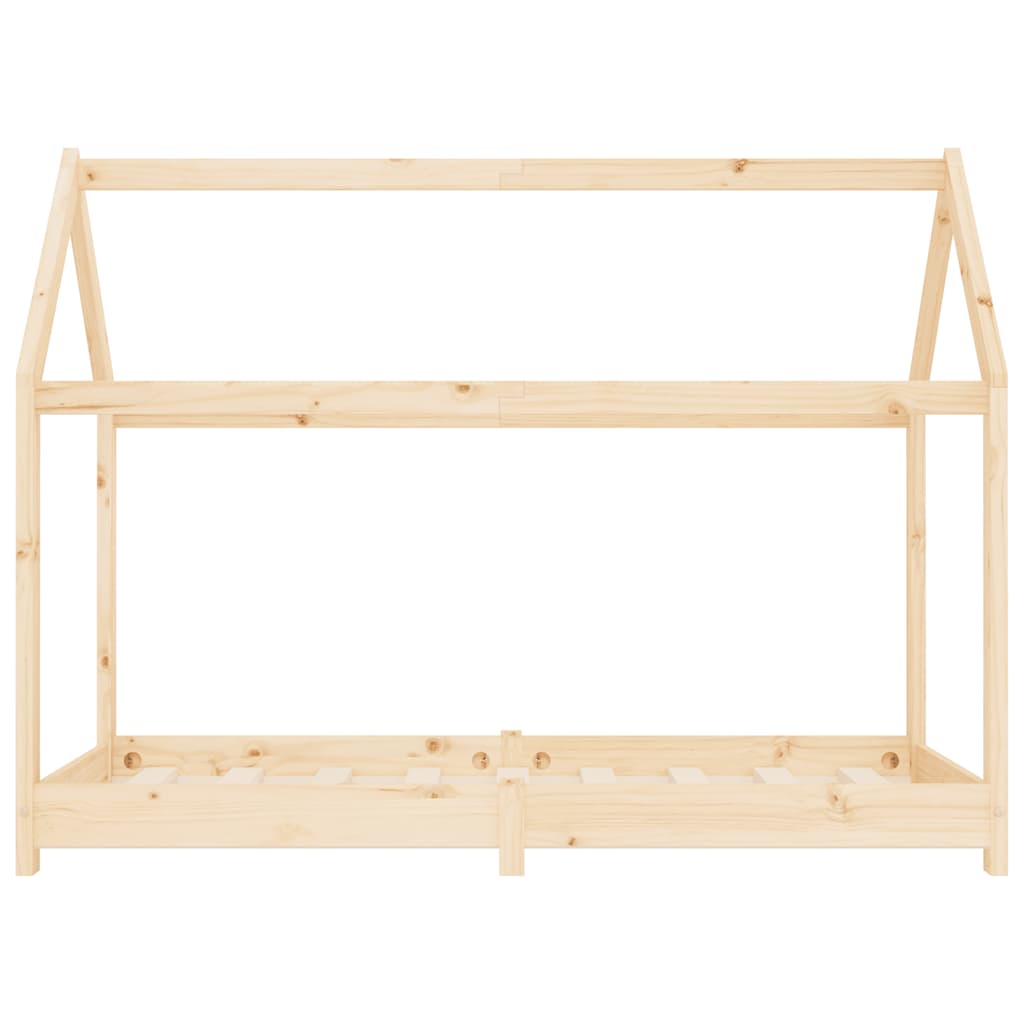Kids Solid Pine Wood Bed Frame 70x140 cm - Durable & Stylish